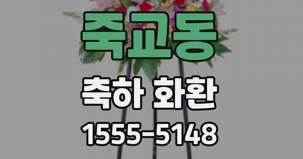 죽교동 축하 화환