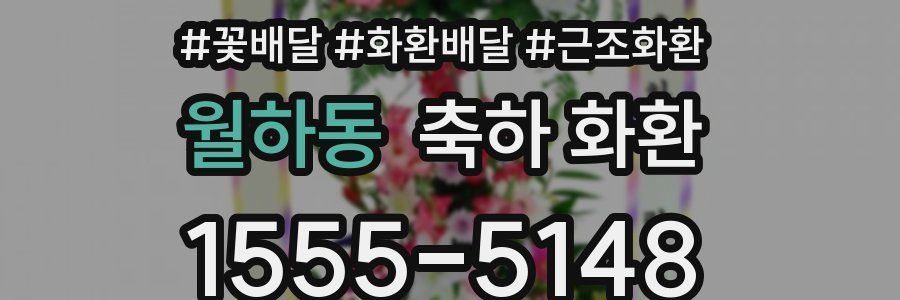 월하동 축하 화환
