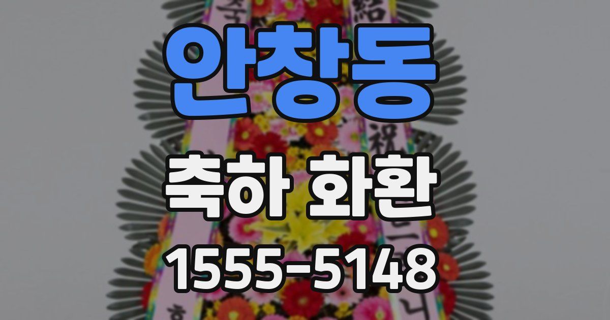 안창동 축하 화환