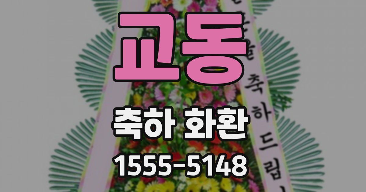 교동 축하 화환
