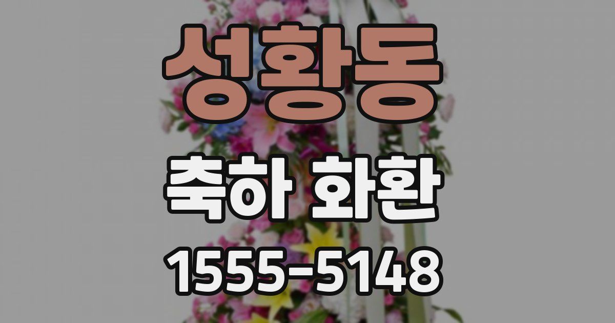 성황동 축하 화환