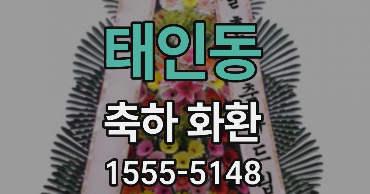 태인동 축하 화환