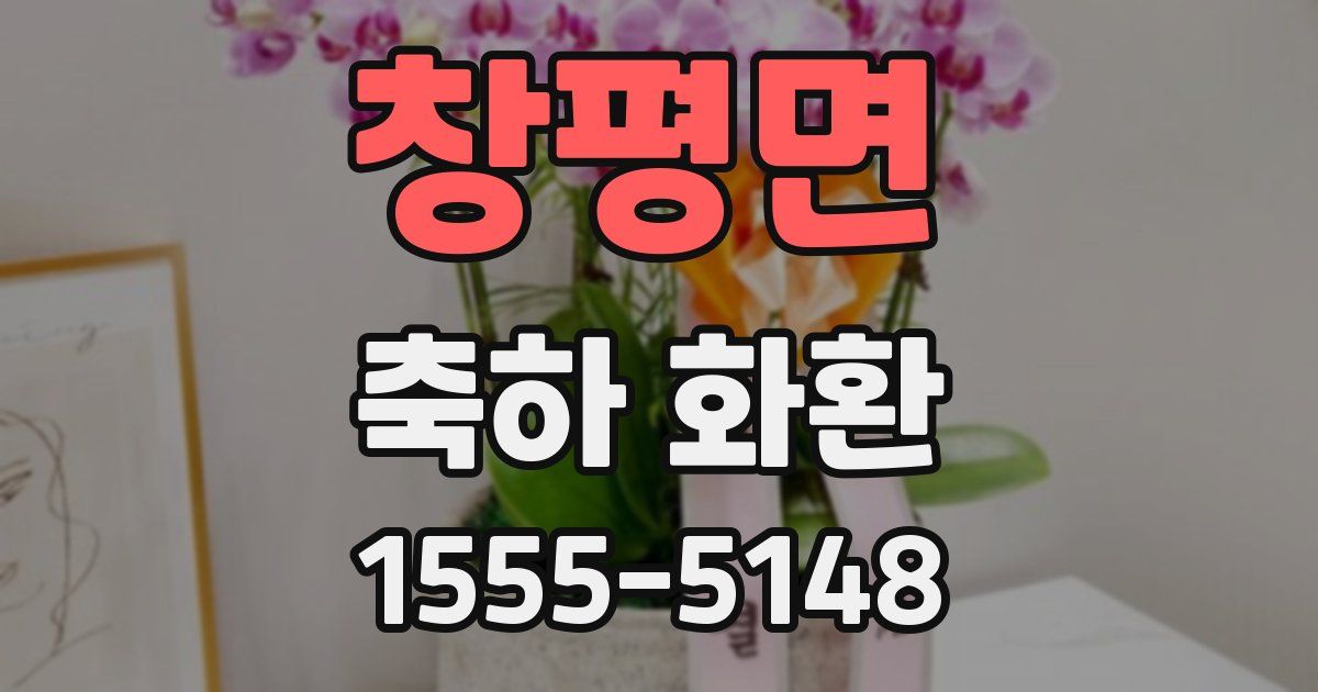 창평면 축하 화환