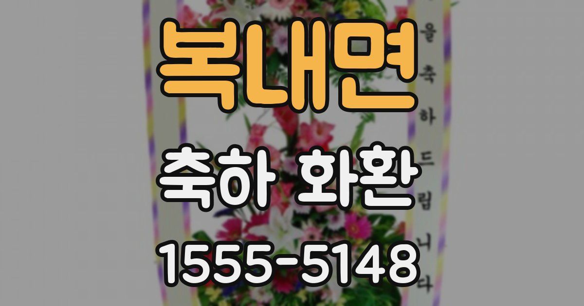 복내면 축하 화환