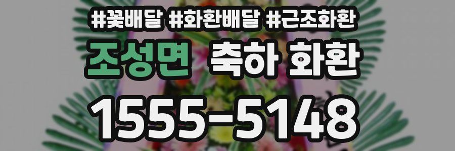 조성면 축하 화환