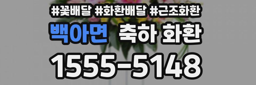 백아면 축하 화환