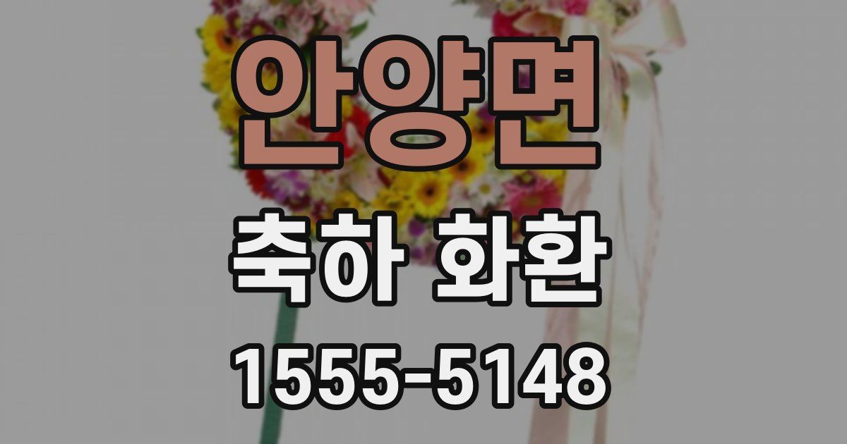 안양면 축하 화환