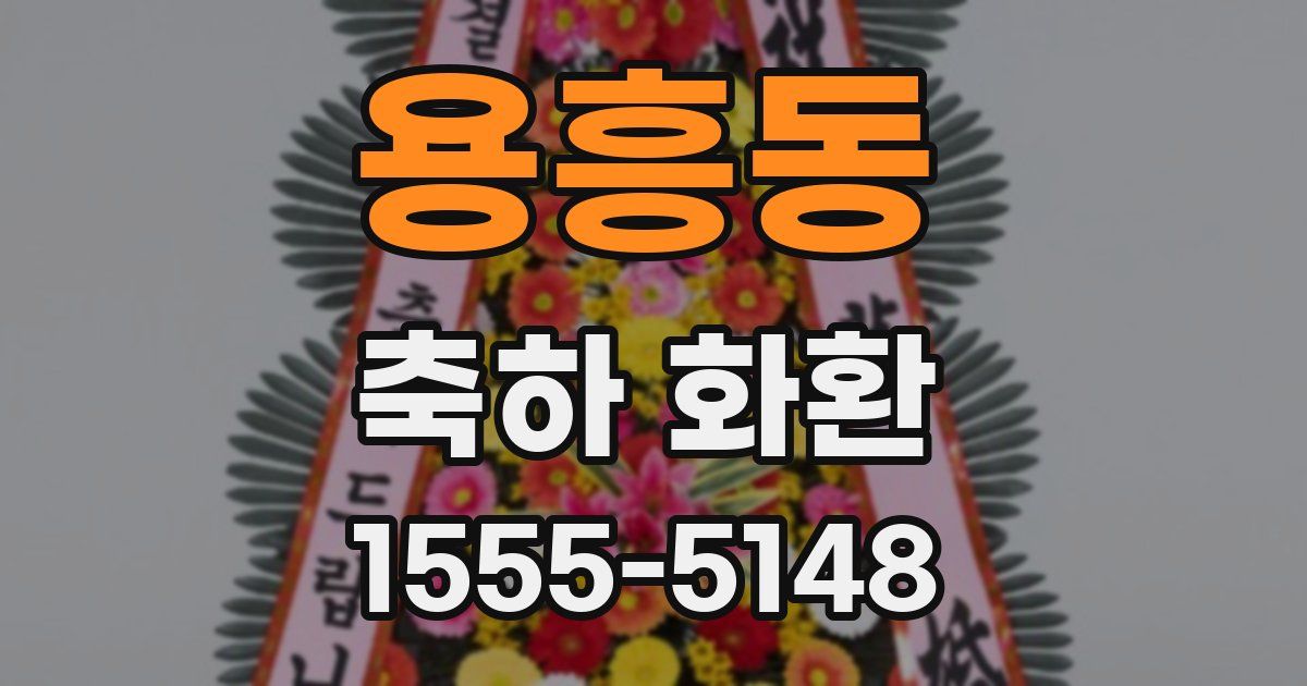 용흥동 축하 화환