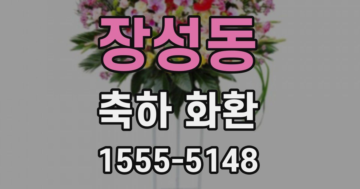 장성동 축하 화환