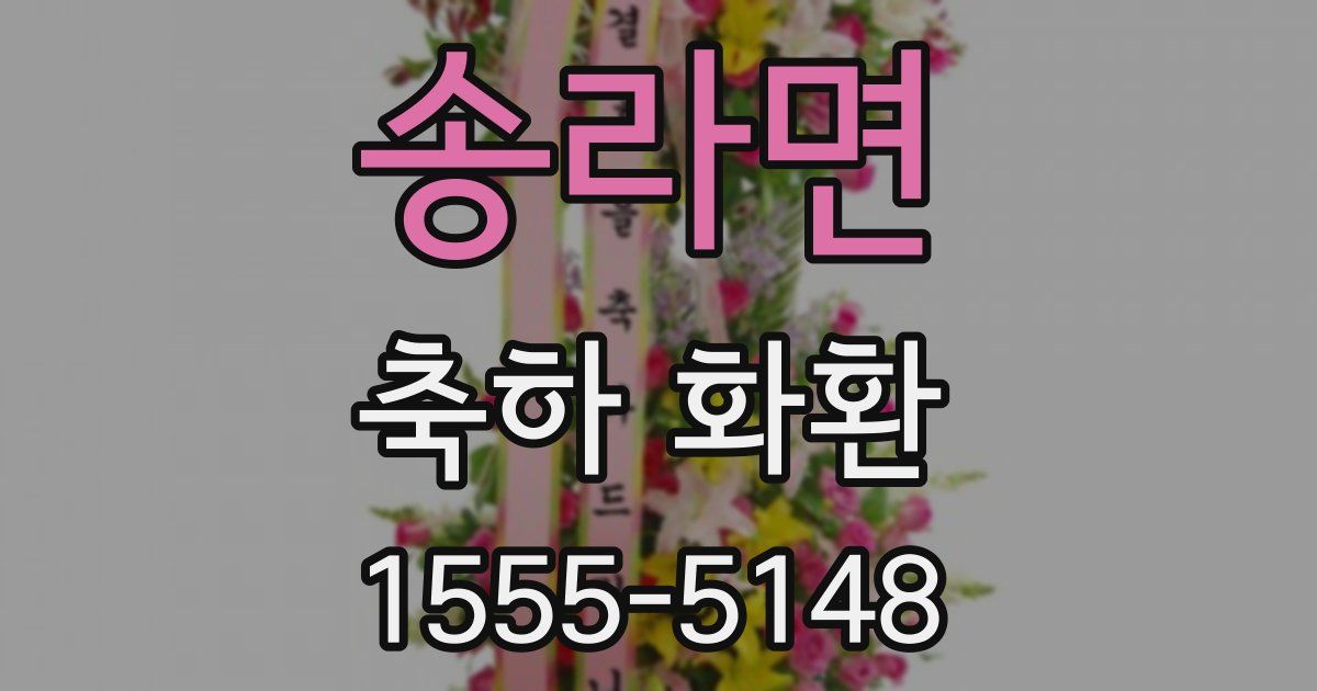 송라면 축하 화환