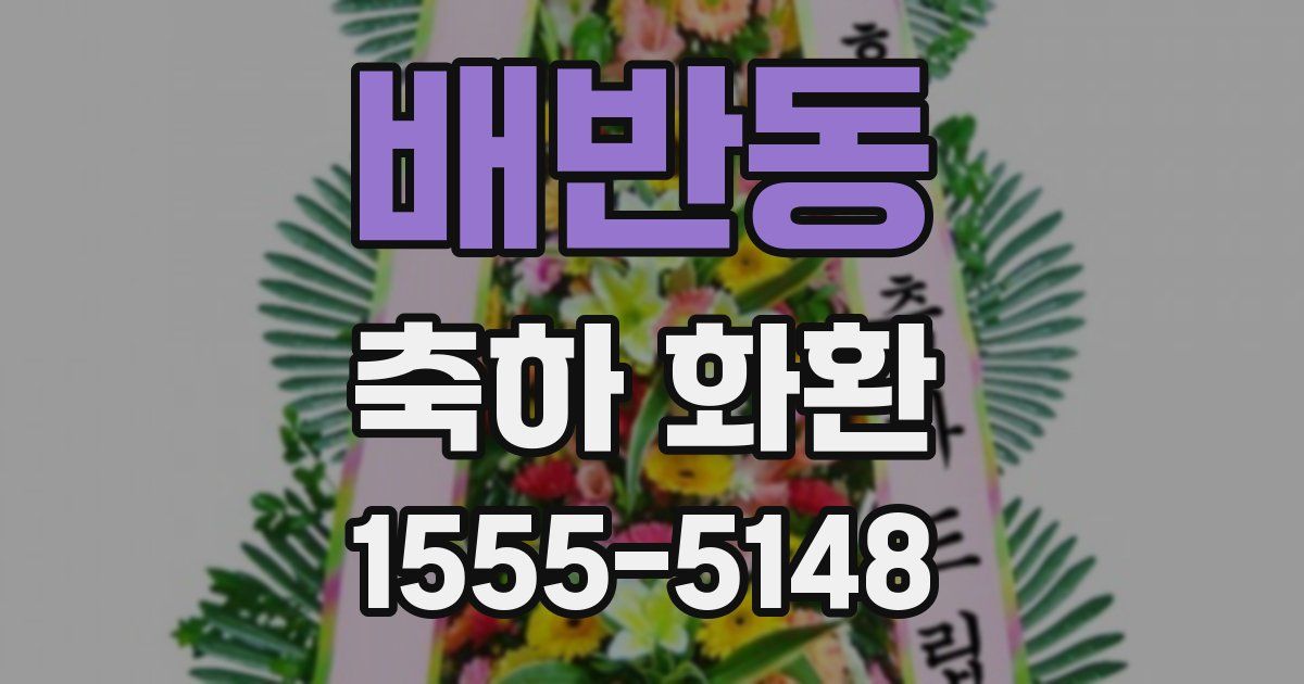 배반동 축하 화환