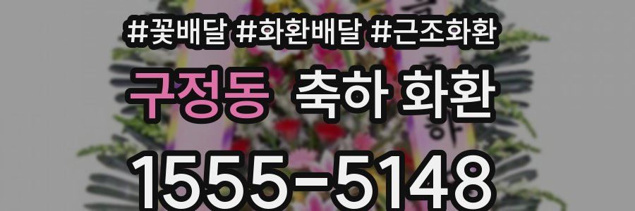 구정동 축하 화환
