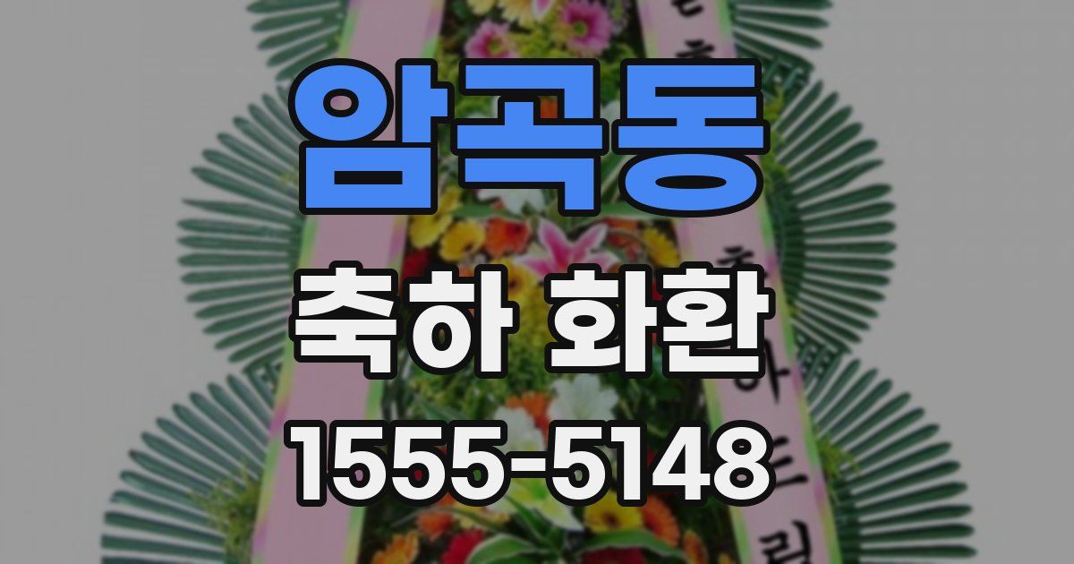 암곡동 축하 화환