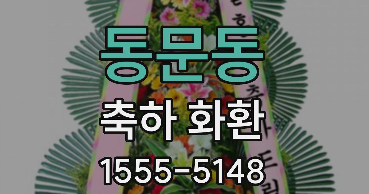 동문동 축하 화환