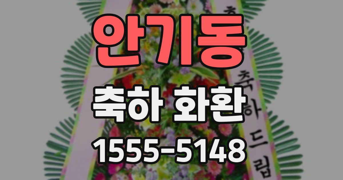 안기동 축하 화환