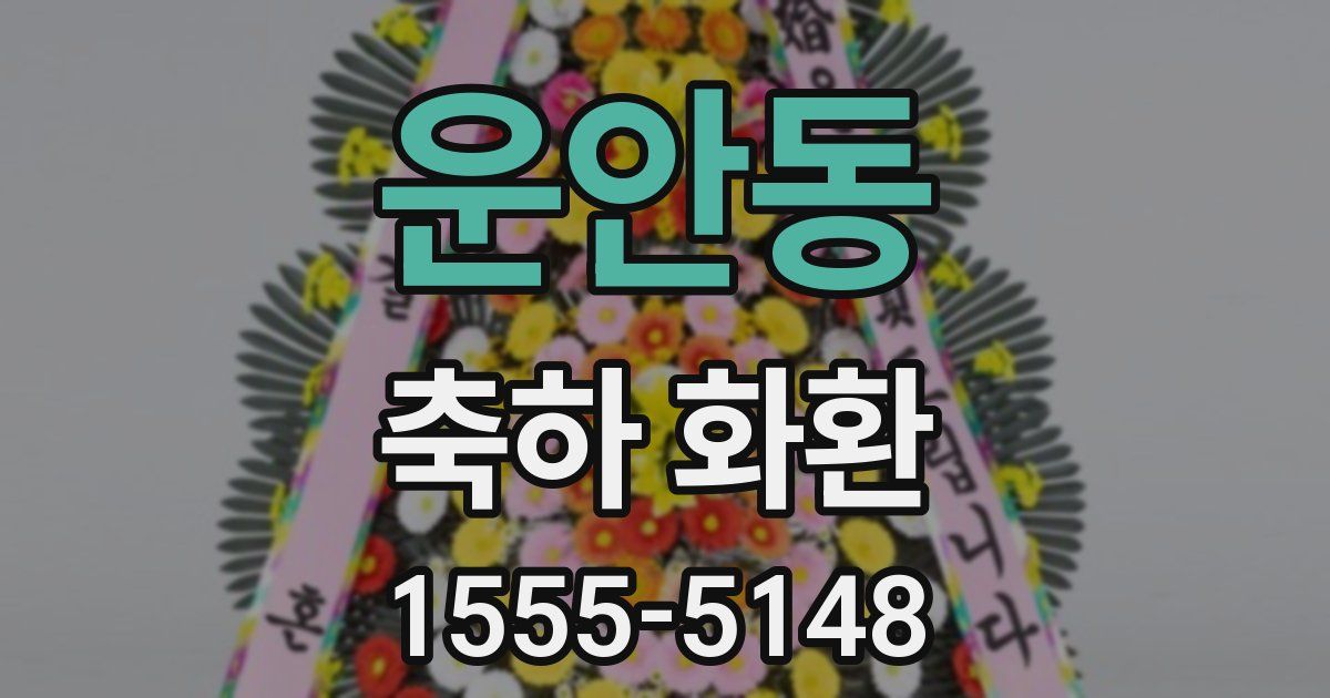 운안동 축하 화환