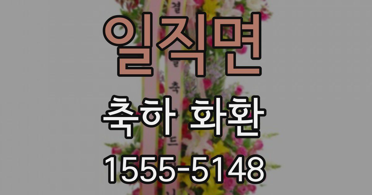 일직면 축하 화환