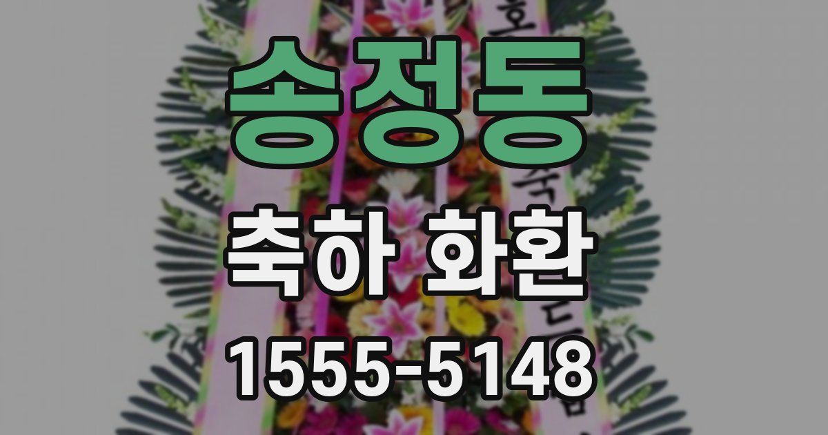 송정동 축하 화환