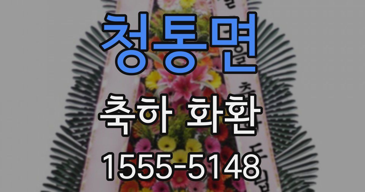 청통면 축하 화환