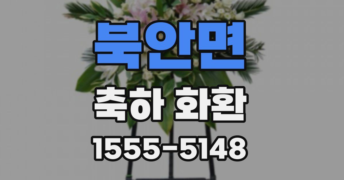 북안면 축하 화환