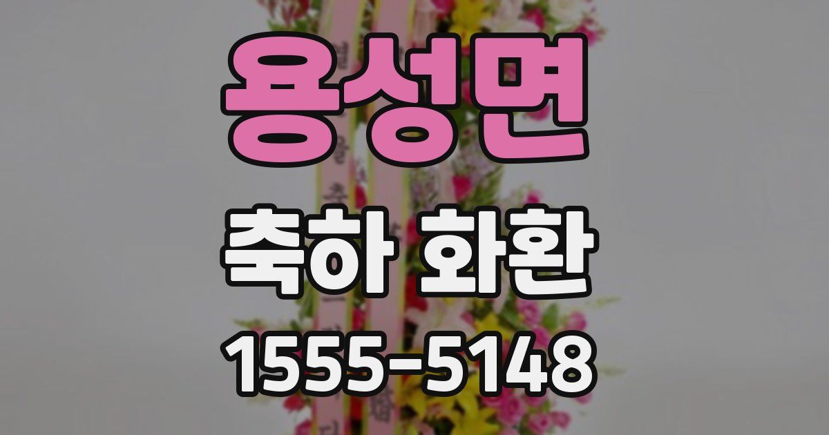 용성면 축하 화환