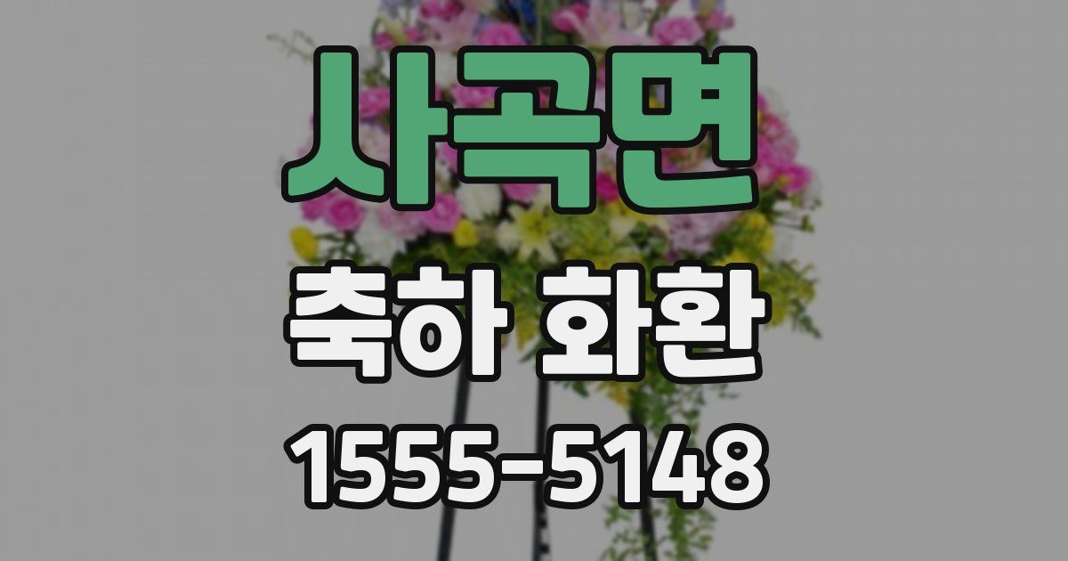 사곡면 축하 화환