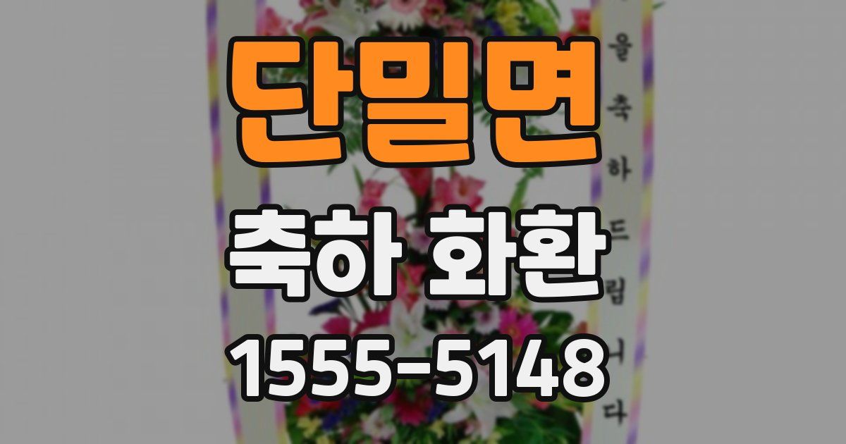 단밀면 축하 화환
