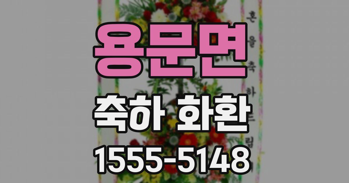 용문면 축하 화환