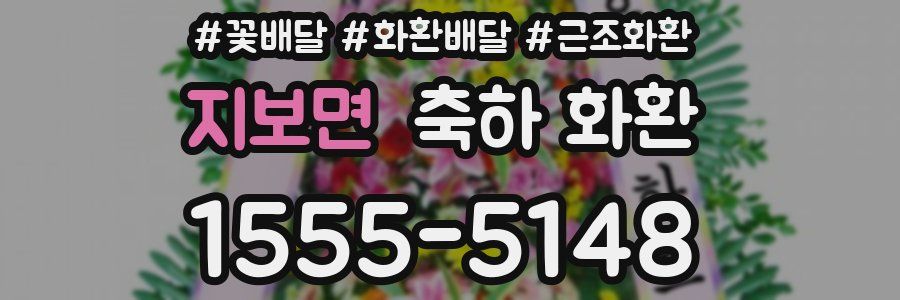 지보면 축하 화환