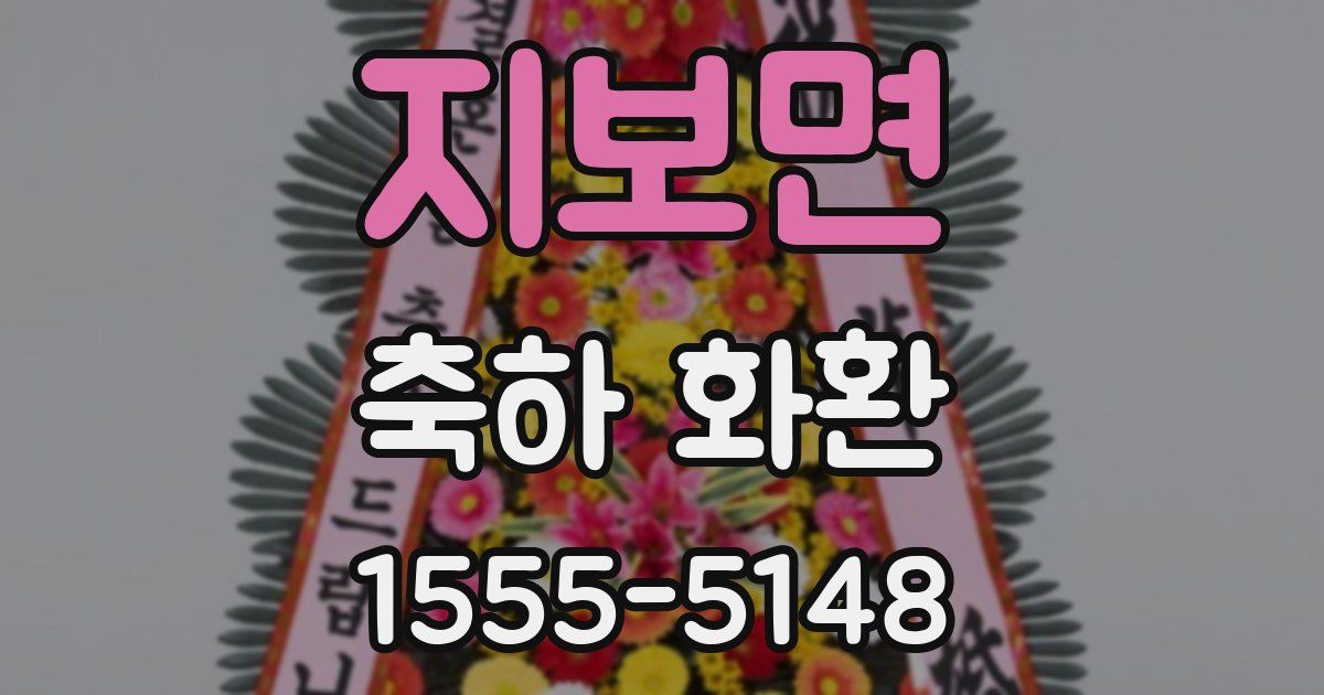 지보면 축하 화환