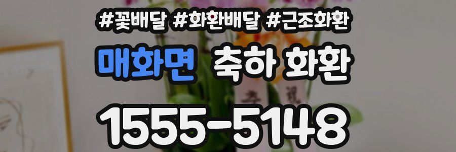 매화면 축하 화환