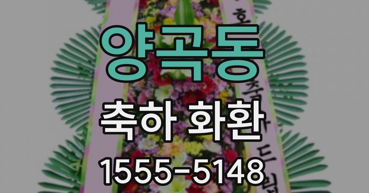 양곡동 축하 화환