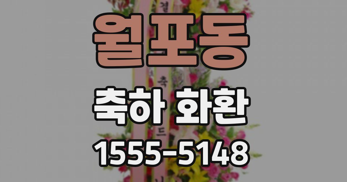 월포동 축하 화환