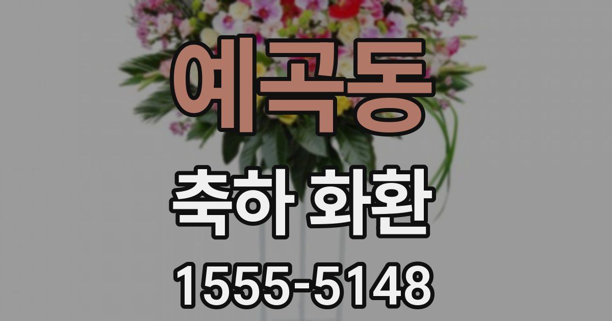 예곡동 축하 화환