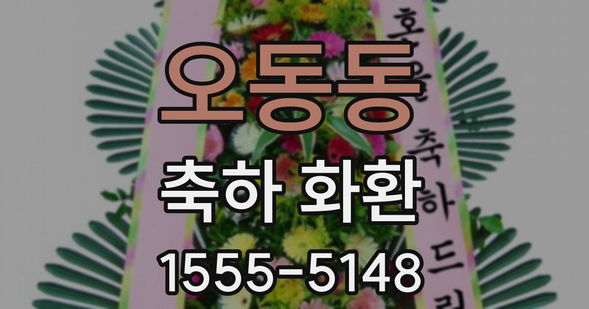 오동동 축하 화환