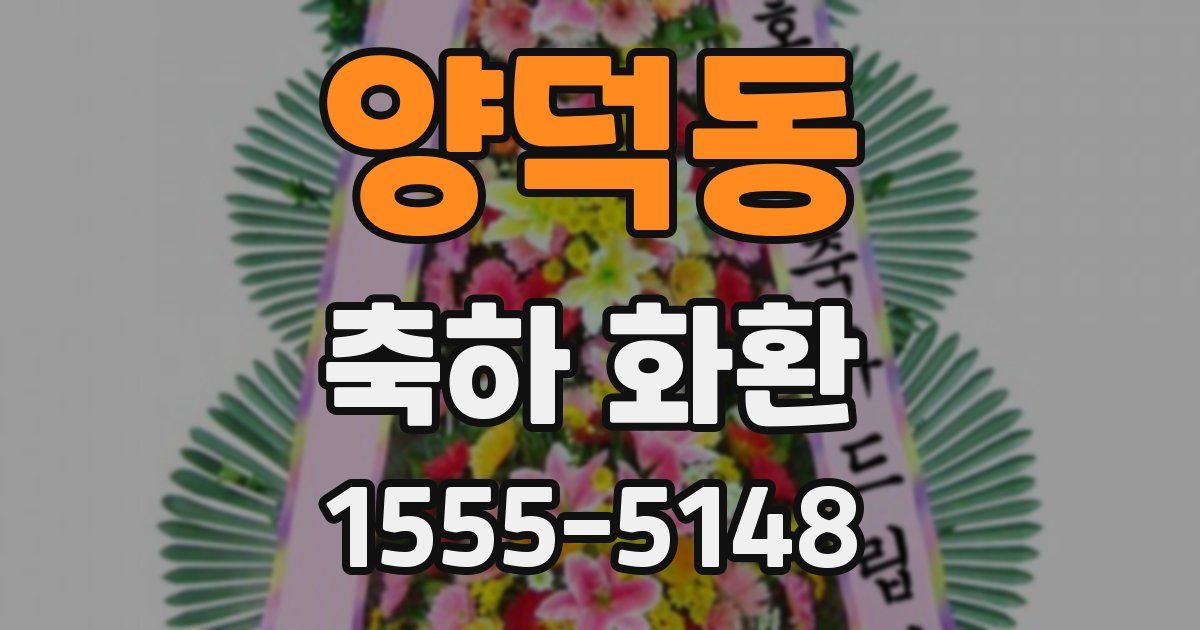 양덕동 축하 화환