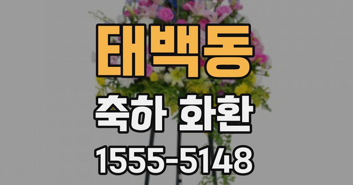 태백동 축하 화환