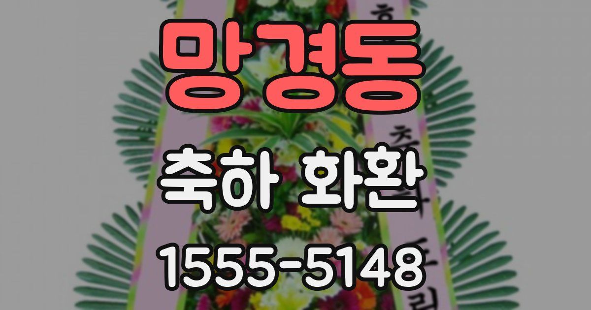 망경동 축하 화환