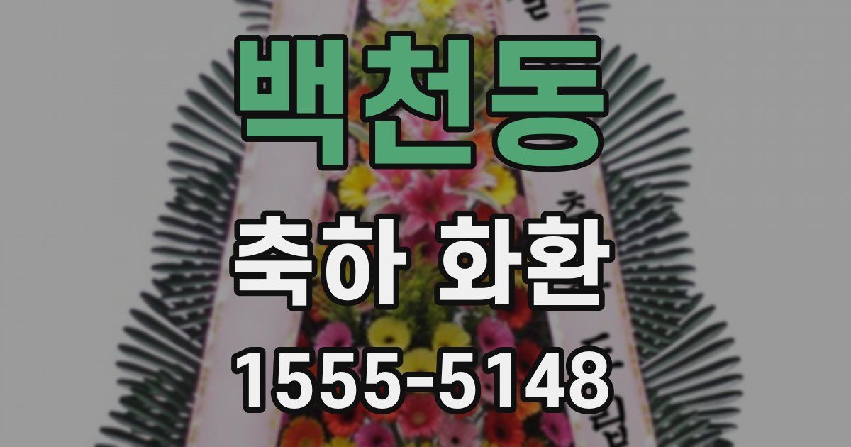 백천동 축하 화환