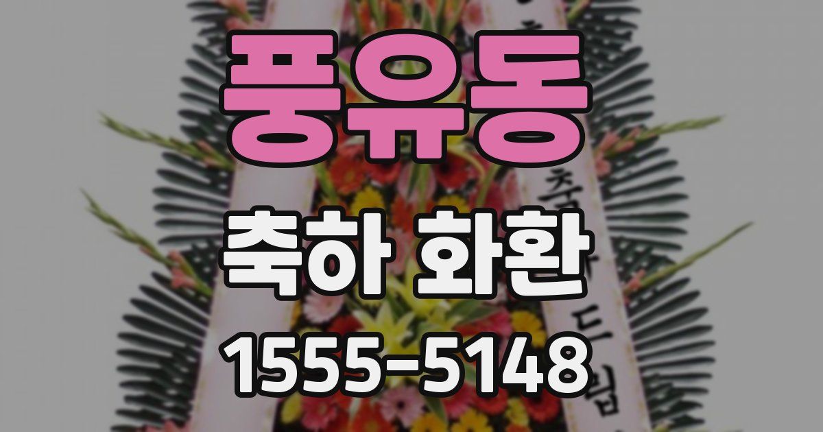 풍유동 축하 화환