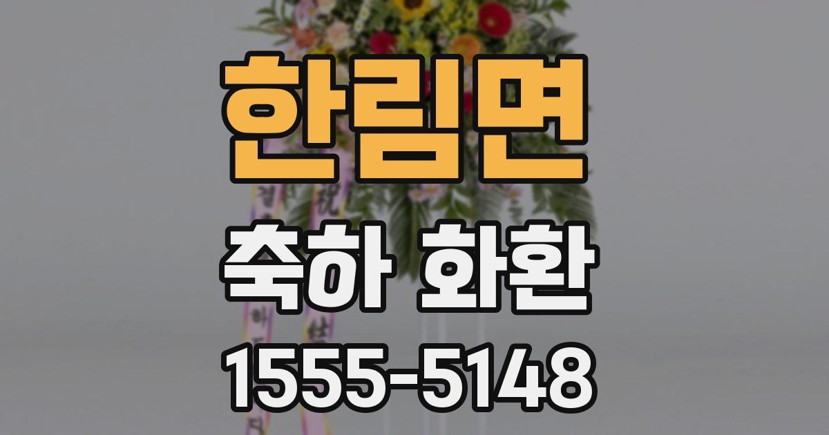 한림면 축하 화환