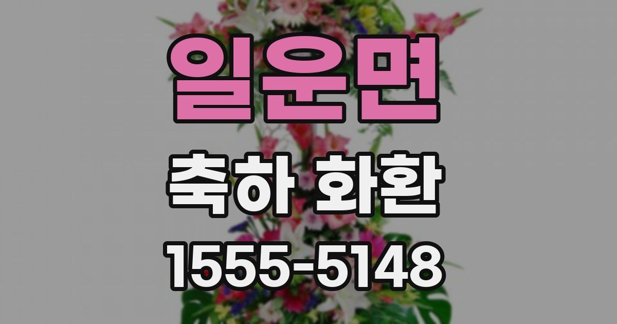 일운면 축하 화환