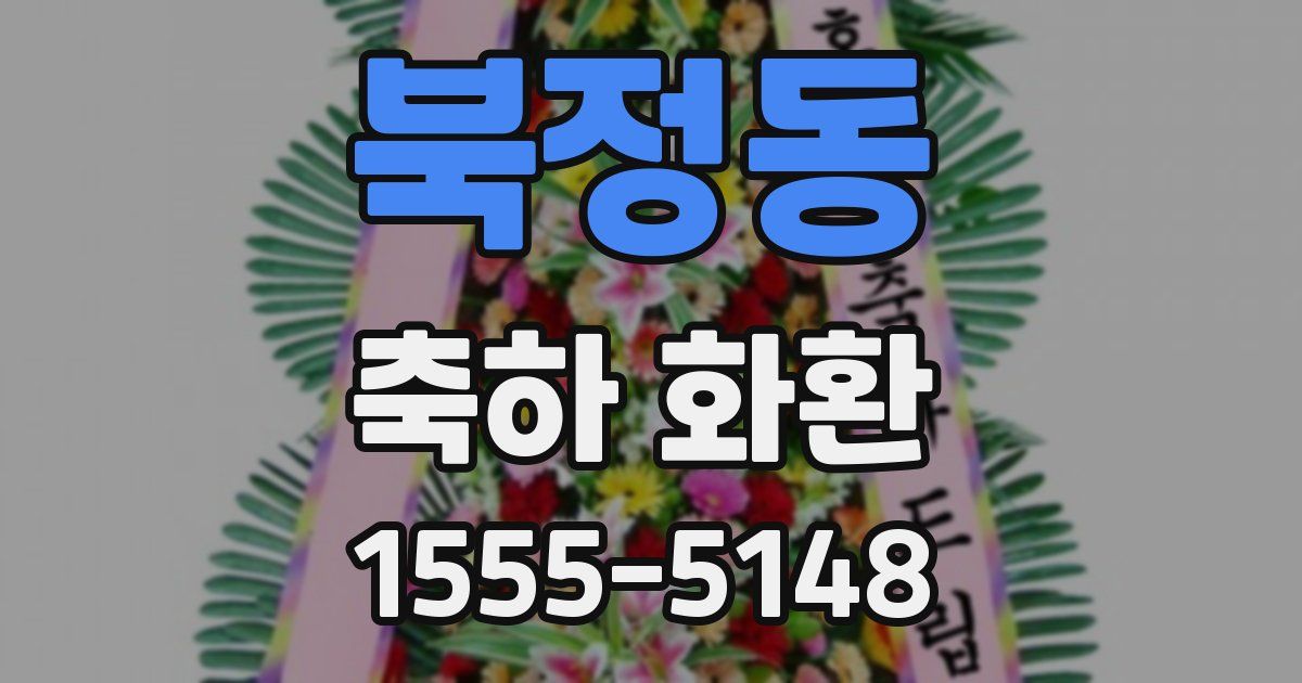 북정동 축하 화환
