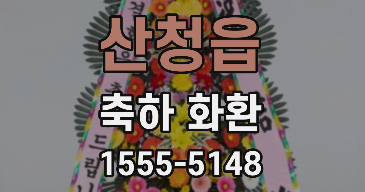 산청읍 축하 화환