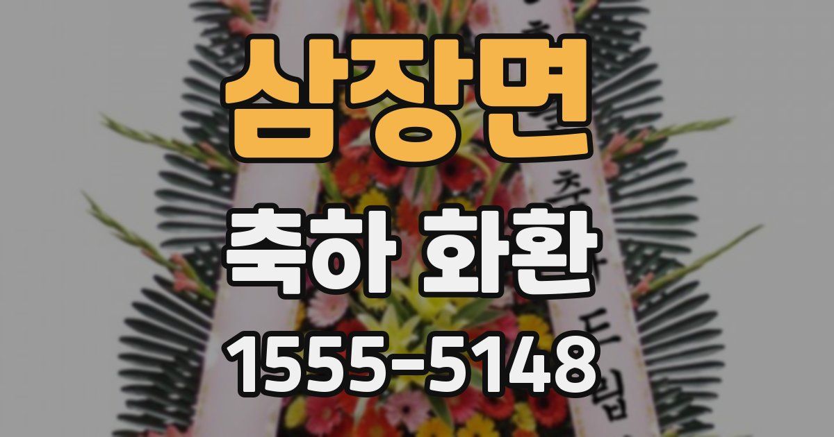 삼장면 축하 화환