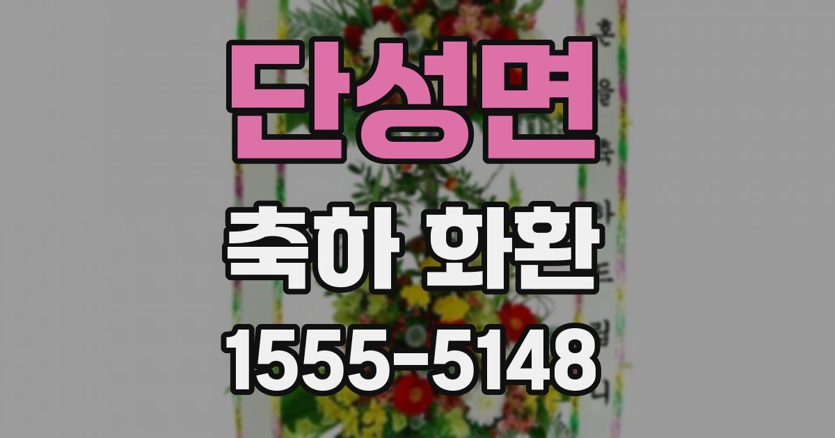 단성면 축하 화환