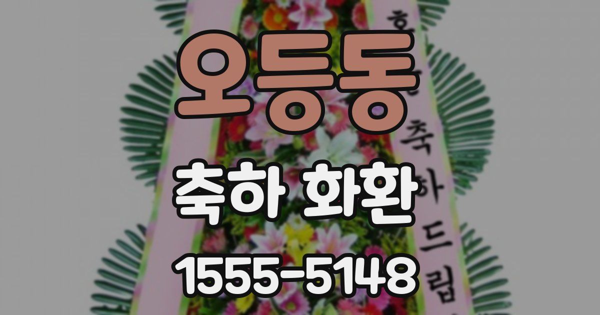 오등동 축하 화환