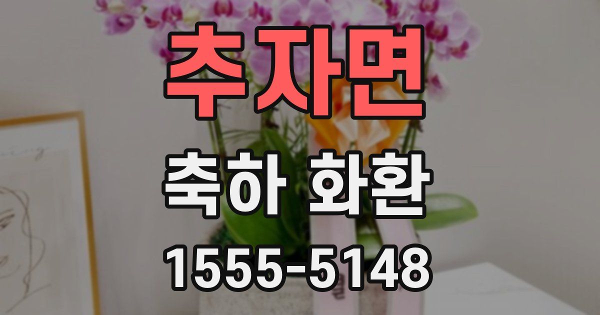 추자면 축하 화환
