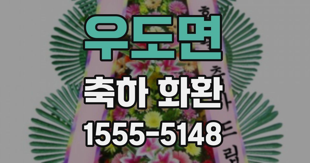 우도면 축하 화환