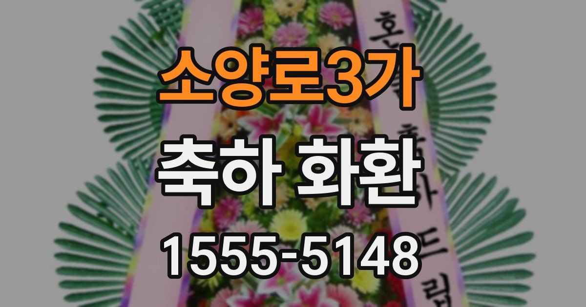 소양로3가 축하 화환